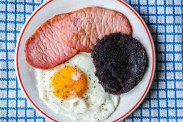 Bacon Egg With Black Pudding Breakfast