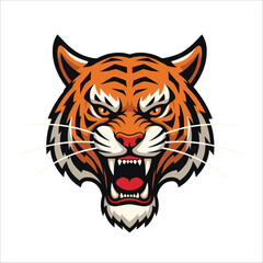 Tiger Head Logo Vector Illustration