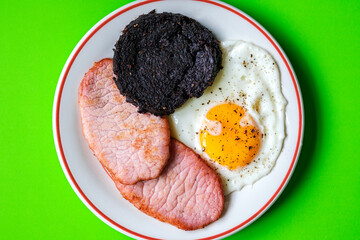 Bacon Egg With Black Pudding Breakfast