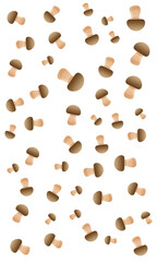 Background pattern seamless brown mushroom flat