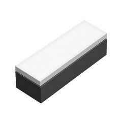 Fototapeta premium Modern rectangular black and white box for storage and organization 