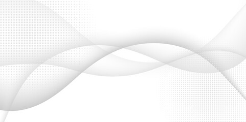 Abstract white modern shape line curve seamless white background. tech grey abstract wave digital element for design. Trendy simple fluid color gradient abstract background, architecture background.  