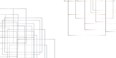 Abstract seamless random geometric black, gray lines pattern on a transparent background design. Vector for presentation. Modern minimal and clean white gold background with shadows.