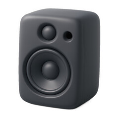 Fototapeta premium PNG Sleek modern black speaker design.