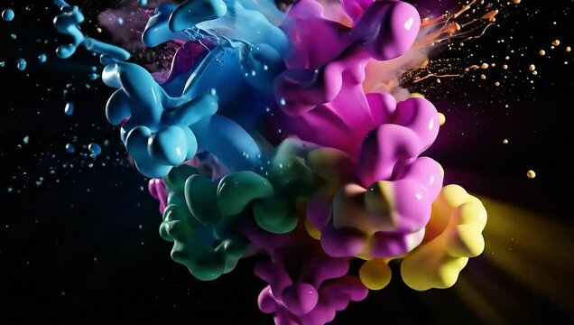 Explosión de color con pintura