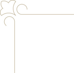 Fototapeta premium Monoline Ornamental Decorative Corner