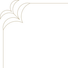 Obraz premium Monoline Ornamental Decorative Corner