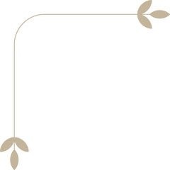 Obraz premium Monoline Ornamental Decorative Corner