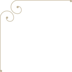 Monoline Ornamental Decorative Corner