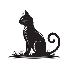 Obraz premium cat silhouette vector