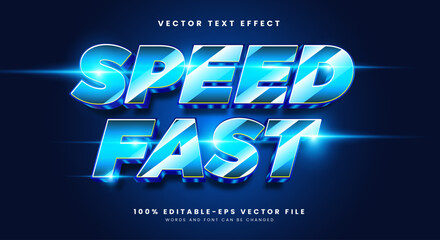 Speed Fast 3d editable text effect Template Suitable for lightning theme
