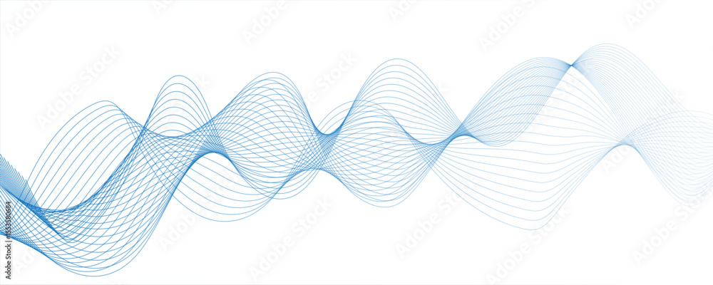 Aufkleber abstract wave design with a series of flowing, overlapping sinusoidal curves in a gradient. wave sha