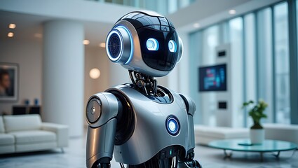 Futuristic Robot, Artificial Intelligence, Modern Technology, Automation, Advanced Robotics, Innovation,  Digital Transformation,  AI-powered Machine,  Smart Technology,  Future of Technology