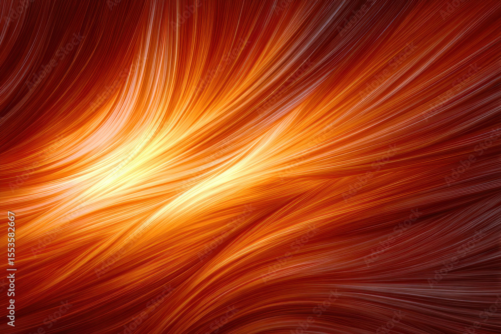 Poster swirling patterns of orange and red create a vivid abstract display, conveying energy and movement i