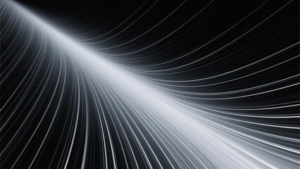 Abstract lines background with light trails. Modern futuristic digital data flow. Dynamic speed and technology concept.