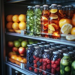 refrigerator with cold drinks