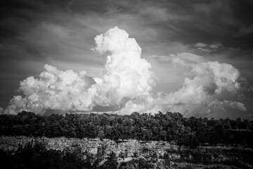 storm clouds over the Clif