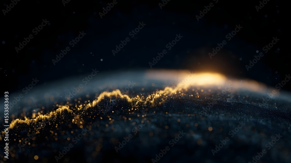 Poster glowing model predicting future investment patterns