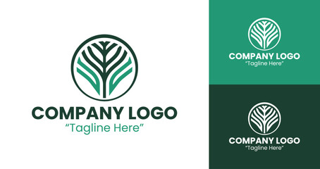 Modern Logo Design with Organic and Dynamic Elements for Business and Corporate Identity in Tosca Green