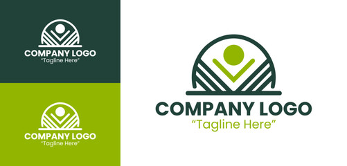 Unique Logo Design for Nature-Based Business Branding and Professional Identity Development in Lime Green and Dark Green