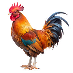 Fototapeta premium rooster animal isolated on white background 