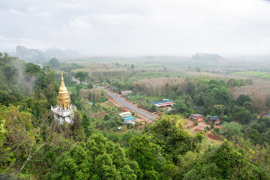 Khao na nai luang dharma park.Temple on the mountain.Surat Thani, Thailand.