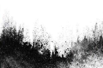 Abstract black and white splatter art