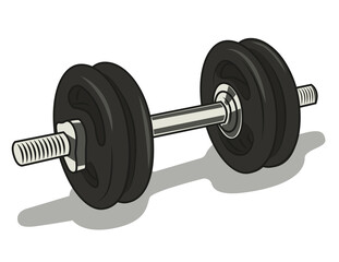 Naklejka premium Halteres Academia Fitness