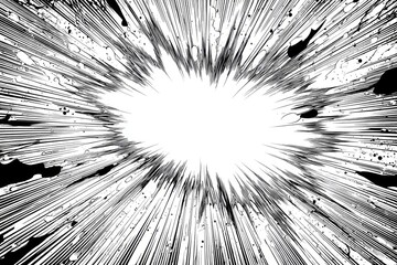 Abstract black and white radial burst (1)