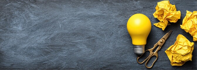 Bright idea amidst crumpled notes