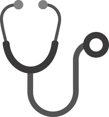 Stethoscope outline vector illustration on white background