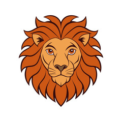 outline majestic lion portrait a detailed outline vector art