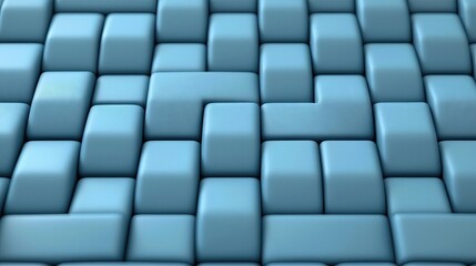 Obraz premium Blue Textured Surface with Interlocking Cubes and Patterns