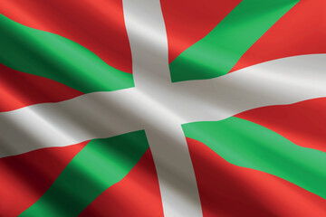 Obraz premium Basque Country flag waving in the wind. autonomous community of Spain