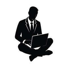 silhouette-of-businessman-using-laptop-sitting-on- (1).eps