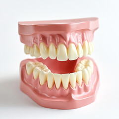 Obraz premium Dental model of human teeth isolated on white background