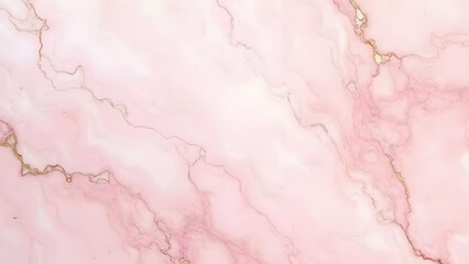 Fototapeta premium Dreamy pink marble texture with swirls of soft white and rose gold veins