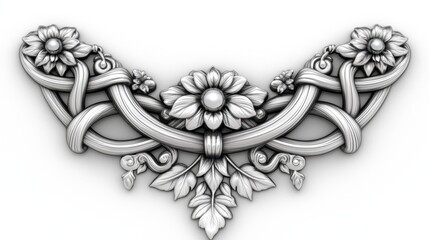 Ornate floral design in a detailed, decorative style.