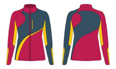 Women outdoor sportswear jacket mockup