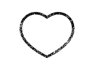 Grunge border in heart form