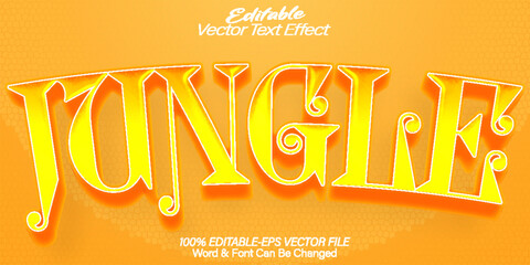 Jungle Vector Text Effect Editable Alphabet Wildlife Botany