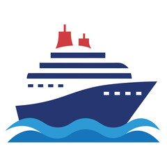 cruise ship vector illustration