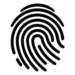 fingerprint icon on a white background vector