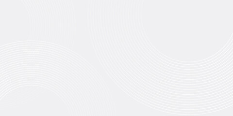 White glowing geometric lines on gray background. Modern shiny blue circle abstract