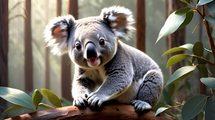 Fototapeta premium koala bear in tree