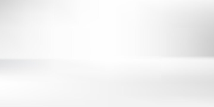 Simple and clean light box space vector design background. Stylish gray abstract card. Silver gray gradient empty room.