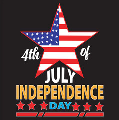 USA Independence Day t shirt design silhouette vector art illustration, 4th of July independence day