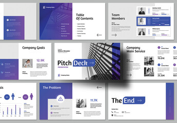 Pitch Deck Presentation Template Design Layout