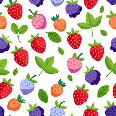 seamless pattern with berries