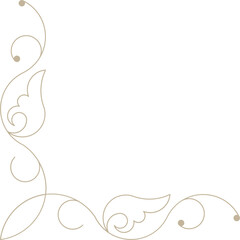 Monoline Indian Floral Decorative Corner 